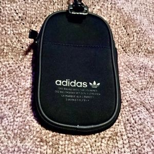Adidas Black Zip Pouch with Clip